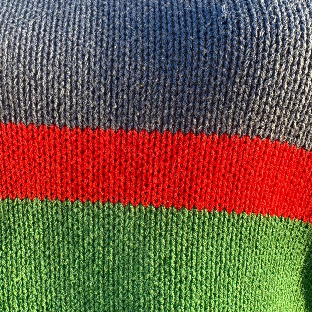 Vintage Colour Block Cotton Sweater – Made in Korea – Size S/M - Picture 6 of 7